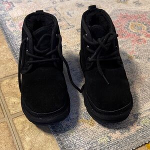 UGG Kids Black Lace-Up Boots